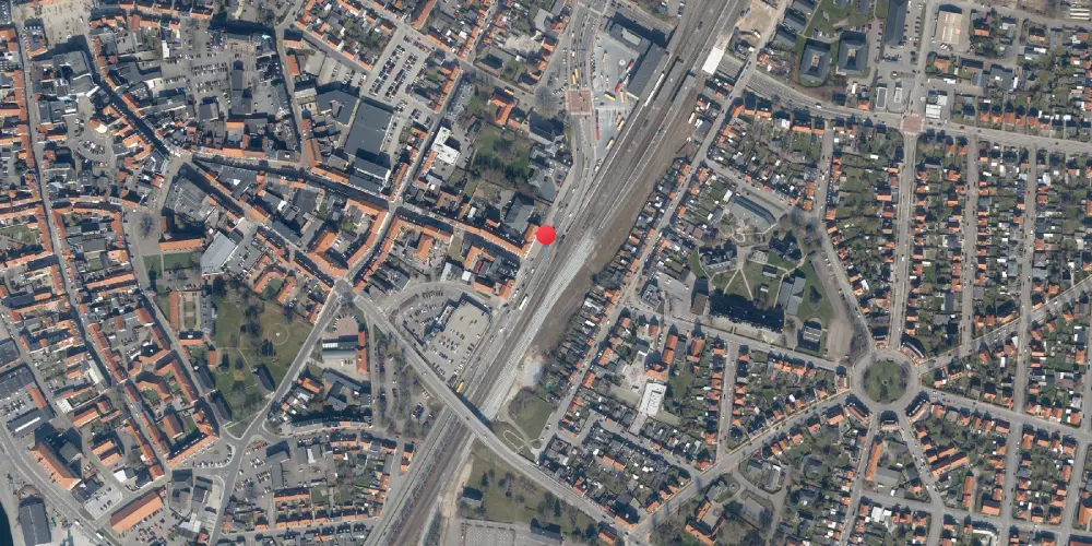 Historisk kort over Nykøbing Falster Station [1872-1963]