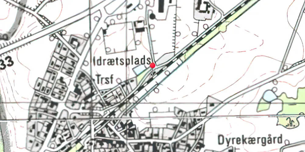 Historisk kort over Tvingstrup Station Historisk kort over Tvingstrup Station