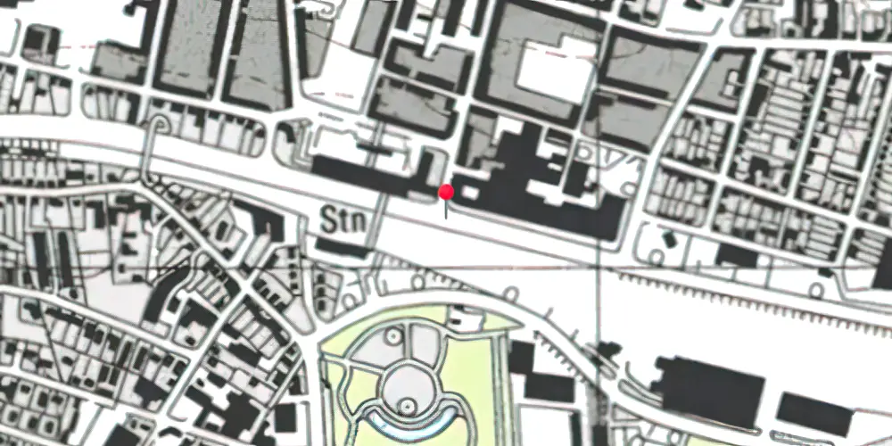 Historisk kort over Herning Banegård [1906-1979]