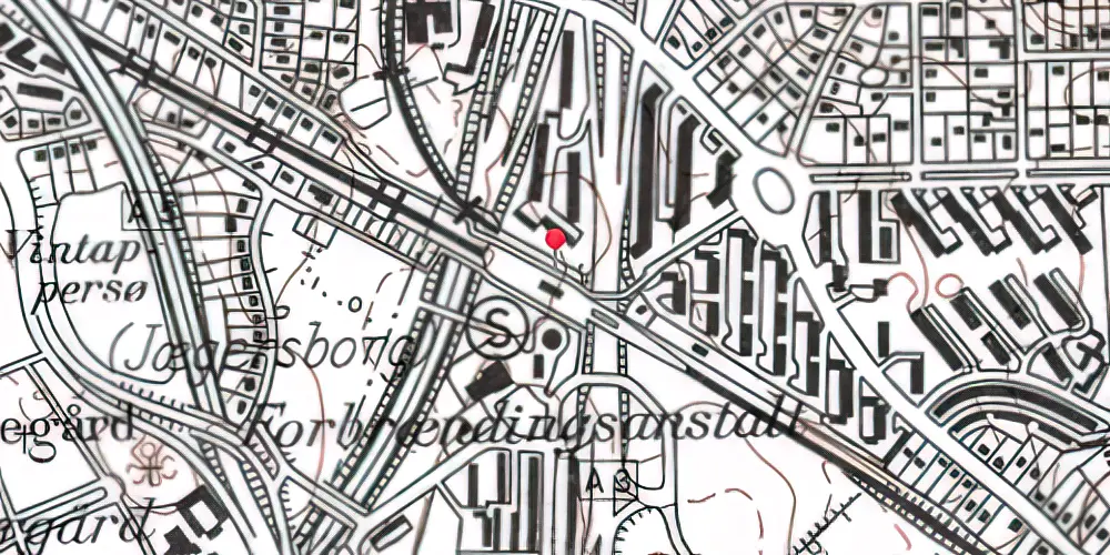 Historisk kort over Jægersborg Lokalbane Station Historisk kort over Jægersborg Lokalbane Station