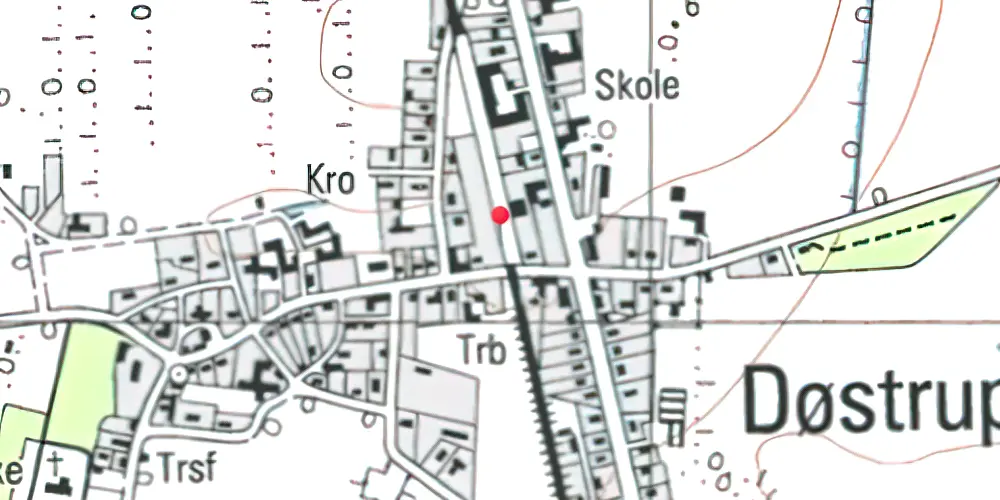 Historisk kort over Døstrup (Sønderjylland) Trinbræt Historisk kort over Døstrup (Sønderjylland) Trinbræt