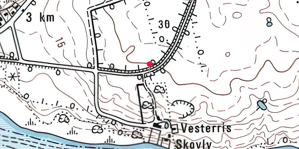 Historisk kort over Vesterris Trinbræt Historisk kort over Vesterris Trinbræt