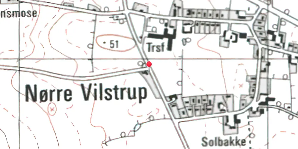 Historisk kort over Nørre Vilstrup Station Historisk kort over Nørre Vilstrup Station