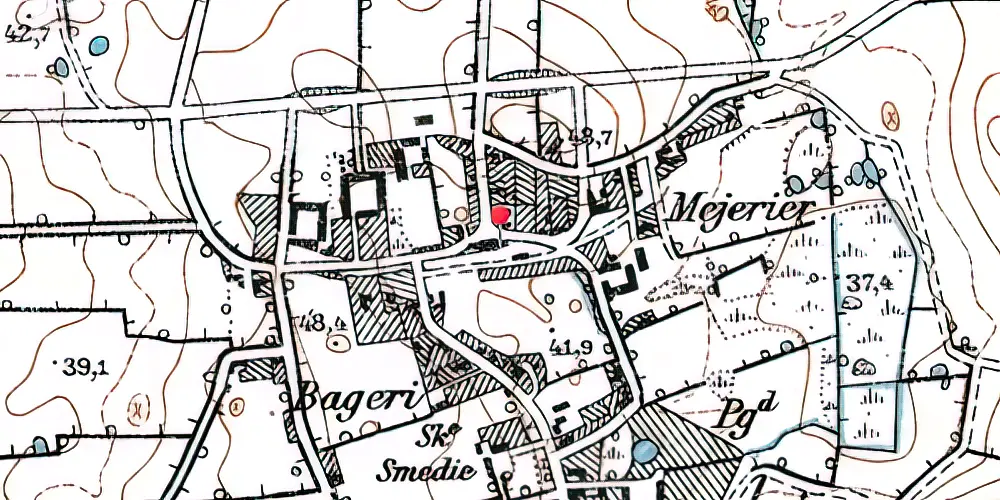 Historisk kort over Sønder Vilstrup Station Historisk kort over Sønder Vilstrup Station