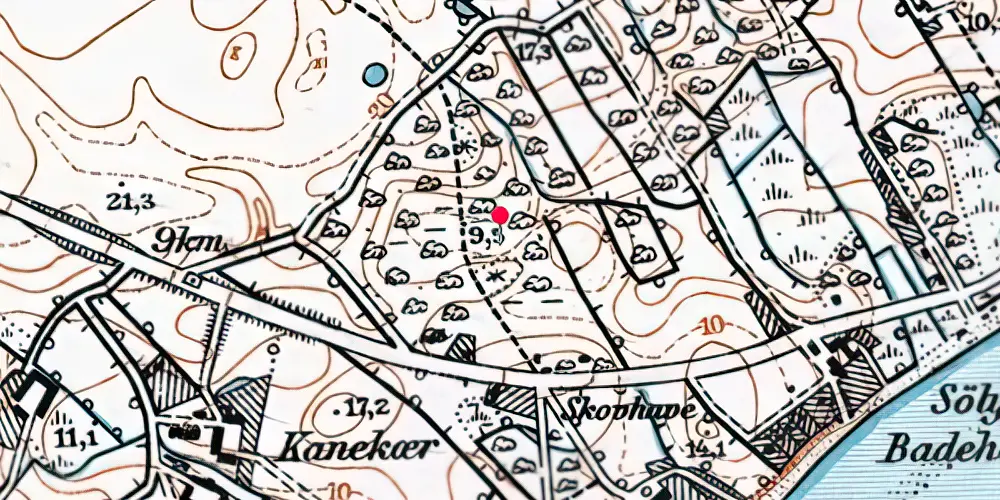 Historisk kort over Victoria Bad Trinbræt