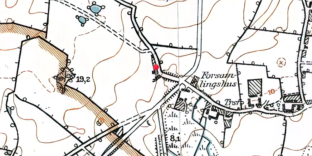 Historisk kort over Hyrup Station Historisk kort over Hyrup Station