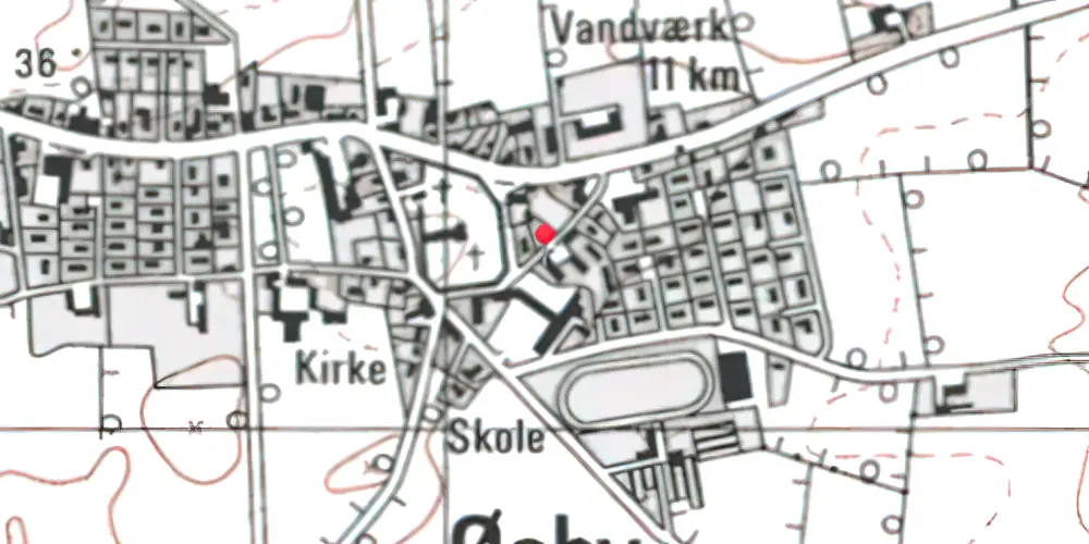 Historisk kort over Øsby Station Historisk kort over Øsby Station