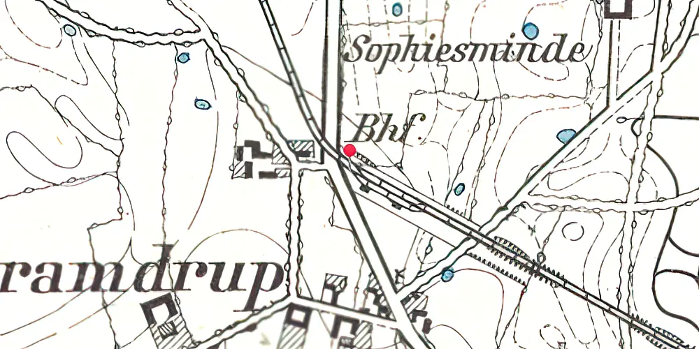Historisk kort over Sønder Bramdrup Station Historisk kort over Sønder Bramdrup Station