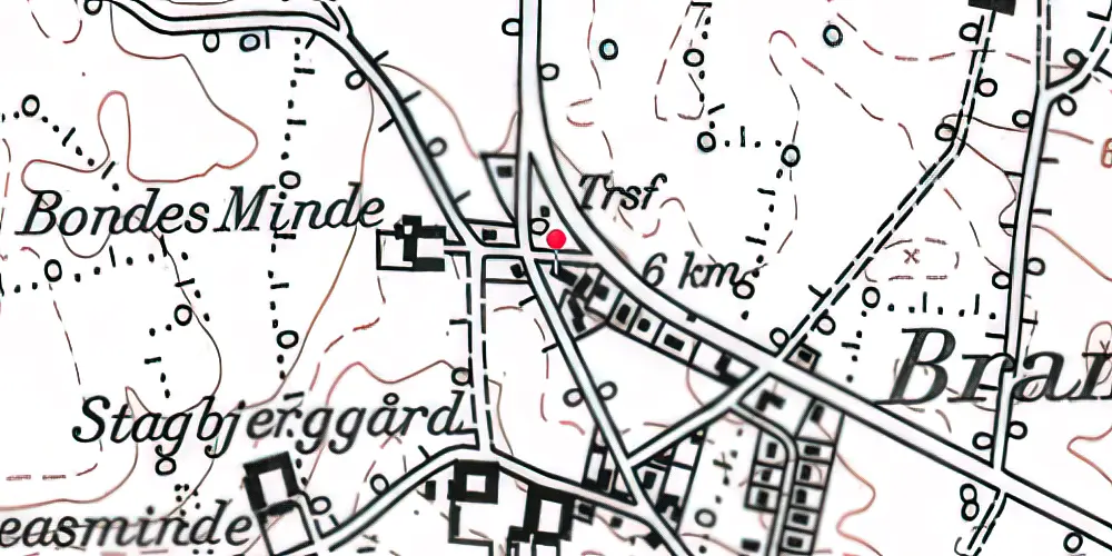 Historisk kort over Sønder Bramdrup Station Historisk kort over Sønder Bramdrup Station