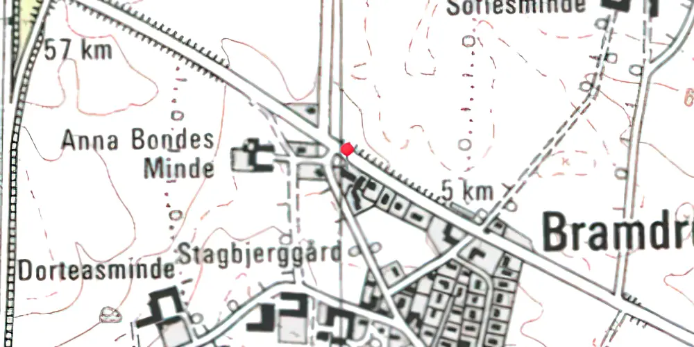 Historisk kort over Sønder Bramdrup Station Historisk kort over Sønder Bramdrup Station