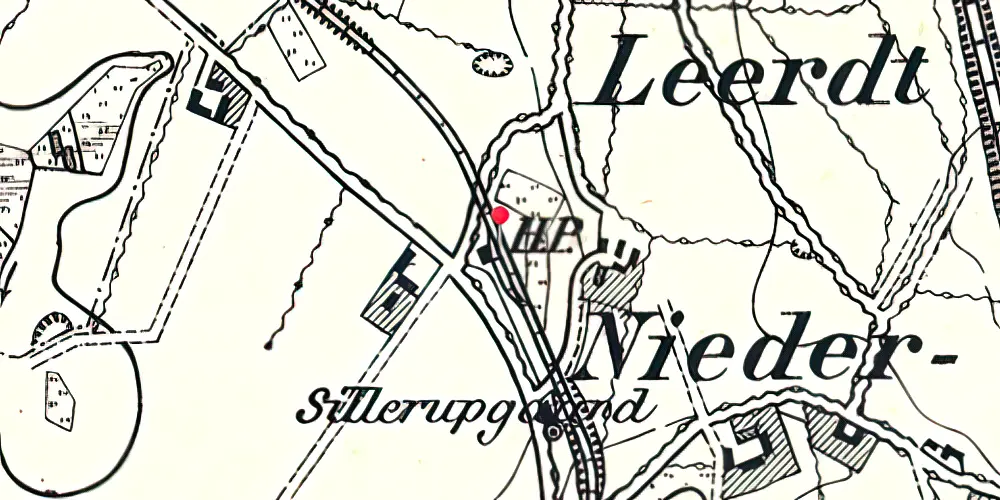 Historisk kort over Lerte Station Historisk kort over Lerte Station
