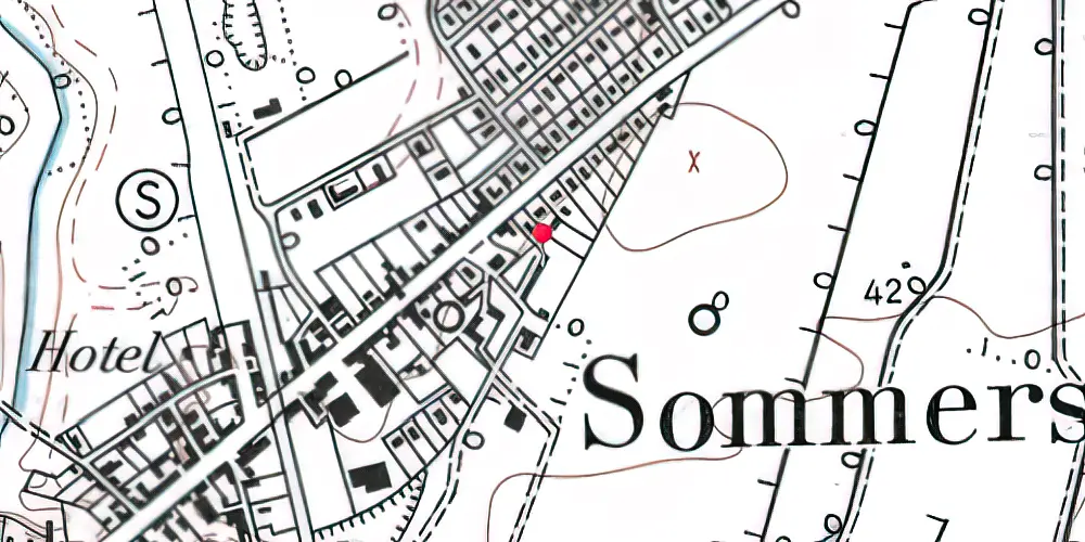 Historisk kort over Sommersted Amtsbanegård Historisk kort over Sommersted Amtsbanegård