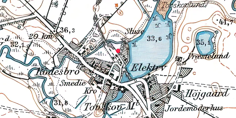 Historisk kort over Mølby (Tovskov) Station Historisk kort over Mølby (Tovskov) Station