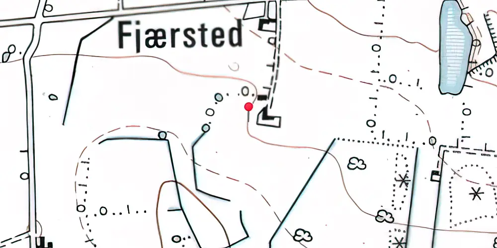 Historisk kort over Fjersted Trinbræt med Sidespor Historisk kort over Fjersted Trinbræt med Sidespor