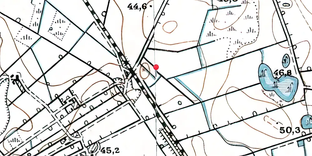 Historisk kort over Padborg Kombiterminal