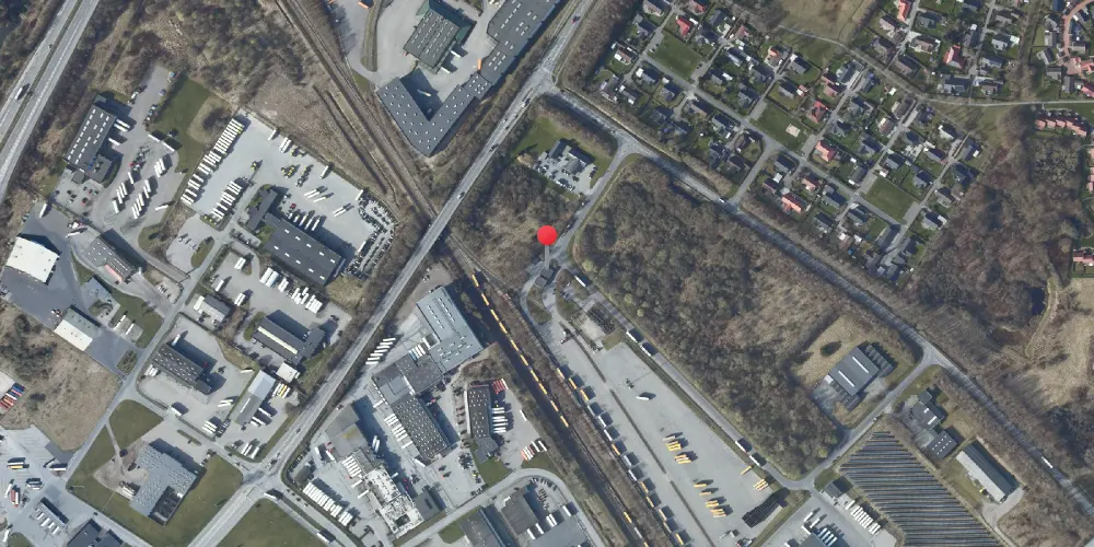 Historisk kort over Padborg Kombiterminal Historisk kort over Padborg Kombiterminal