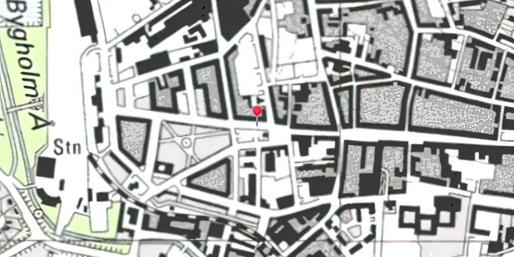 Historisk kort over Horsens Privatbanestation Historisk kort over Horsens Privatbanestation