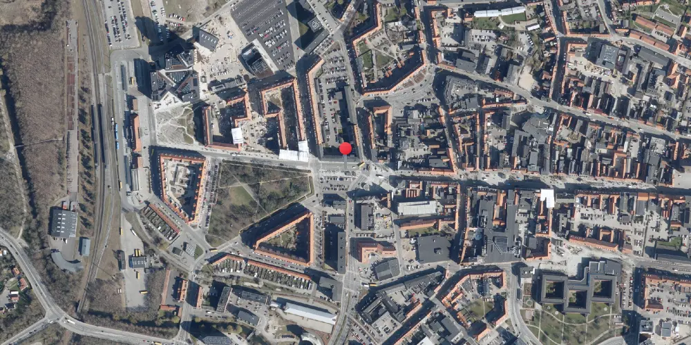 Historisk kort over Horsens Privatbanestation Historisk kort over Horsens Privatbanestation
