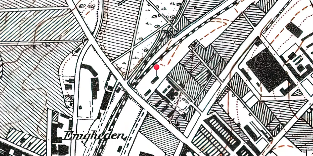 Historisk kort over Lersøen Godsbanegård Historisk kort over Lersøen Godsbanegård