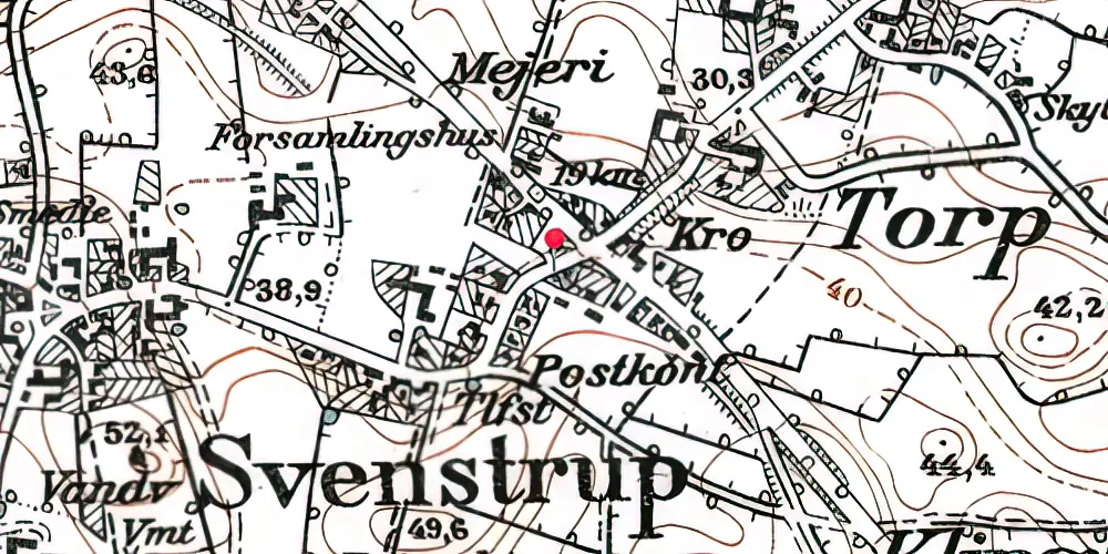 Historisk kort over Svenstrup (Als) Stationskro Historisk kort over Svenstrup (Als) Stationskro