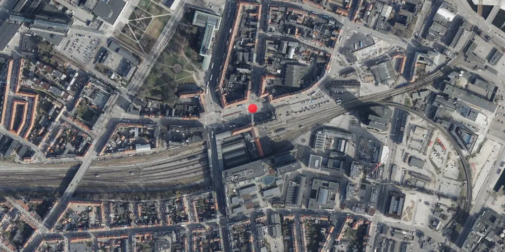 Historisk kort over Aarhus Hovedbanegård Historisk kort over Aarhus Hovedbanegård
