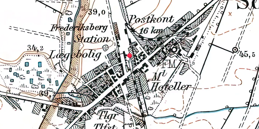 Historisk kort over Sommersted Teknisk Station
