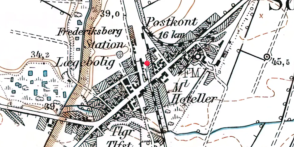 Historisk kort over Sommersted Teknisk Station Historisk kort over Sommersted Teknisk Station