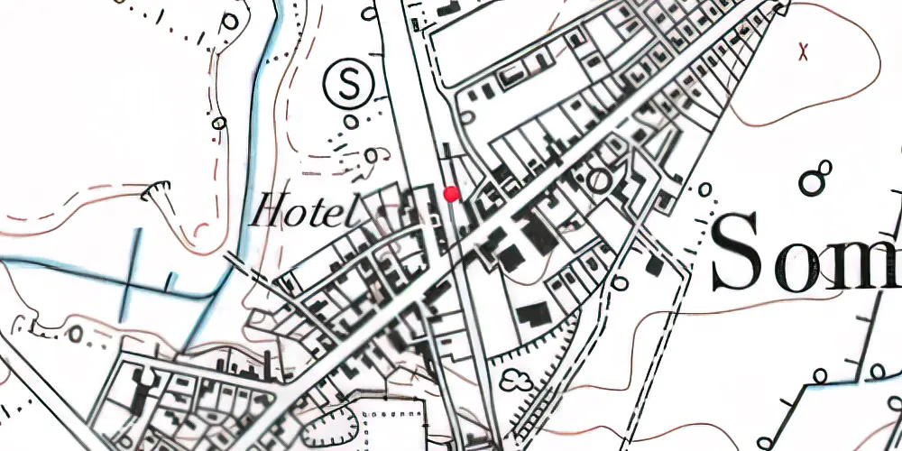 Historisk kort over Sommersted Teknisk Station Historisk kort over Sommersted Teknisk Station