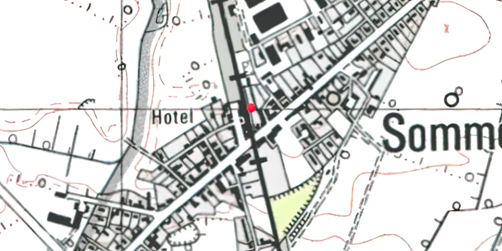 Historisk kort over Sommersted Teknisk Station Historisk kort over Sommersted Teknisk Station