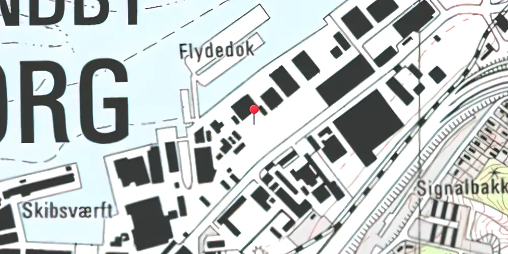 Historisk kort over Aalborg Havn Teknisk Station Historisk kort over Aalborg Havn Teknisk Station