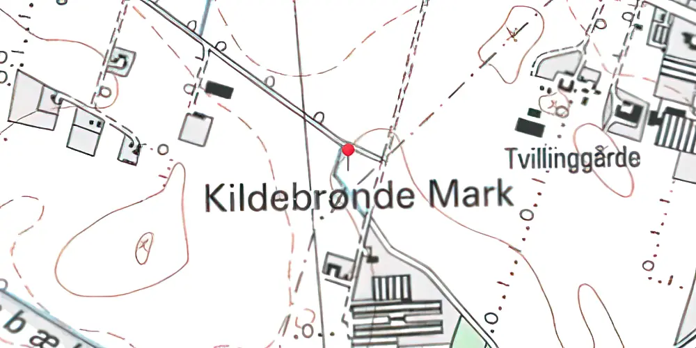 Historisk kort over Kildebrønde Teknisk Station Historisk kort over Kildebrønde Teknisk Station