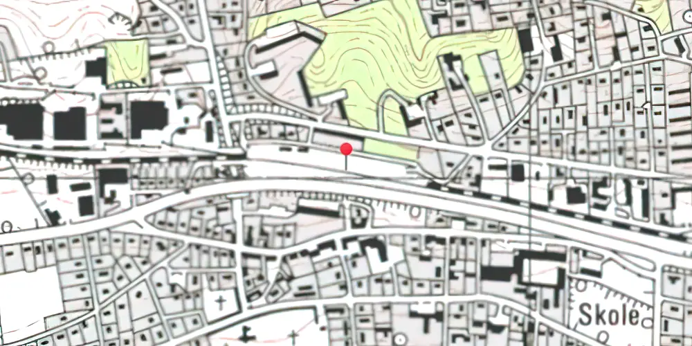 Historisk kort over Brabrand Teknisk Station Historisk kort over Brabrand Teknisk Station