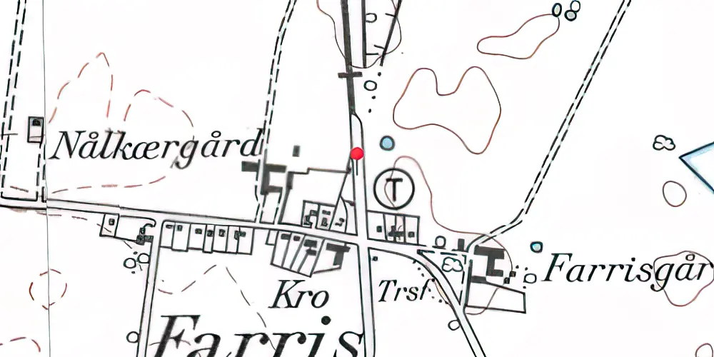 Historisk kort over Farris Teknisk Station Historisk kort over Farris Teknisk Station