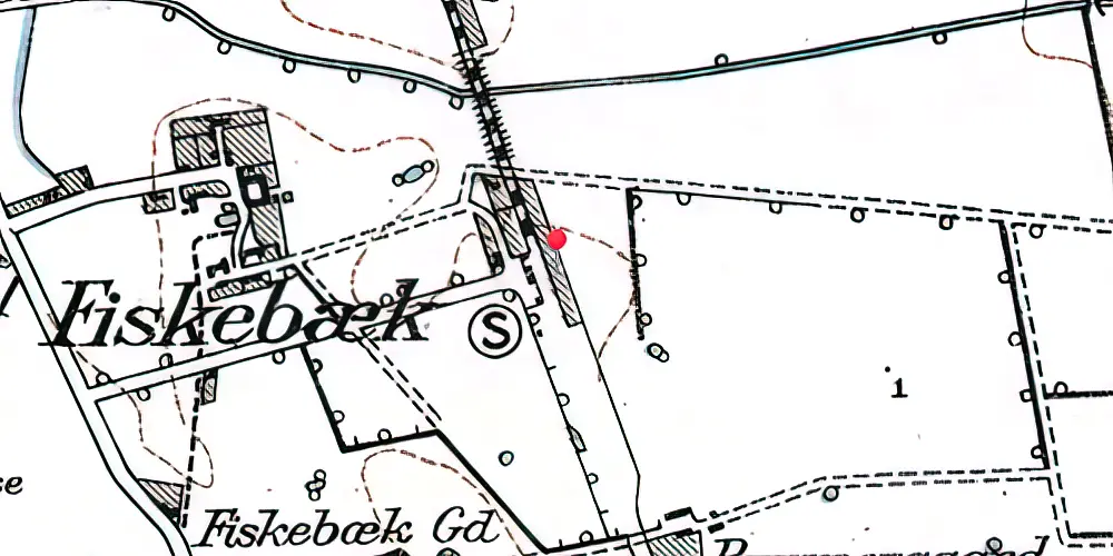 Historisk kort over Fiskebæk Teknisk Station Historisk kort over Fiskebæk Teknisk Station