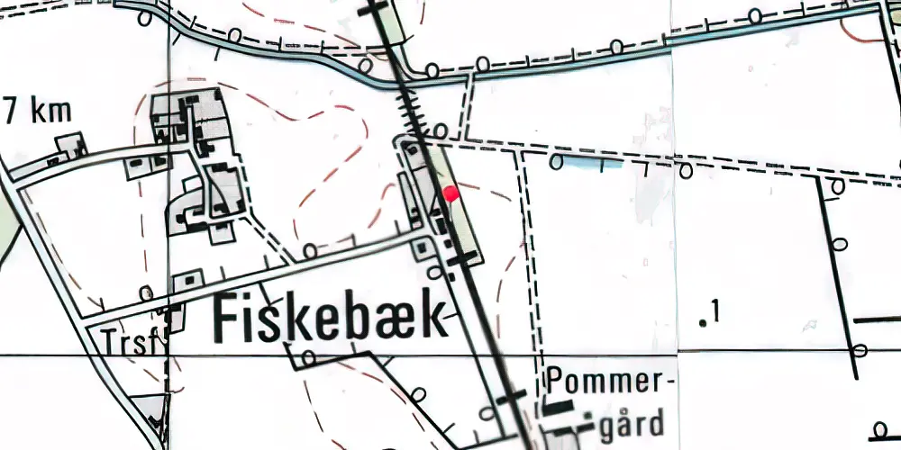 Historisk kort over Fiskebæk Teknisk Station Historisk kort over Fiskebæk Teknisk Station