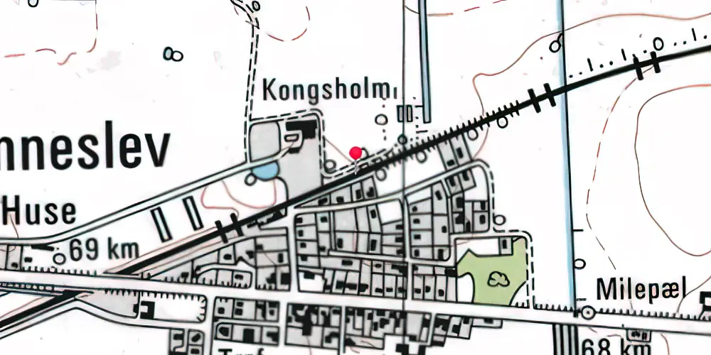 Historisk kort over Fjenneslev Teknisk Station Historisk kort over Fjenneslev Teknisk Station