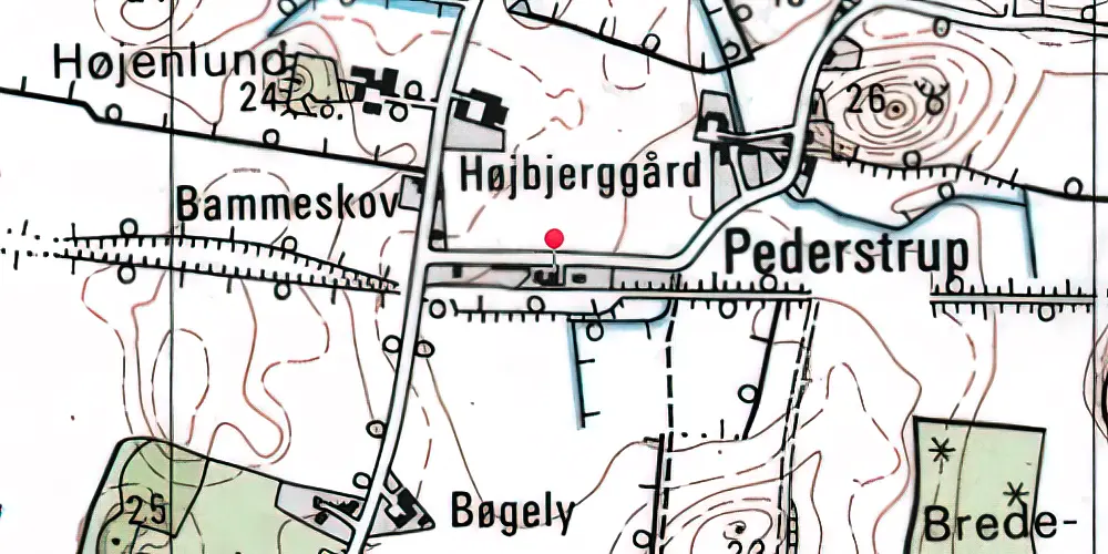 Historisk kort over Krogsbjerg Station Historisk kort over Krogsbjerg Station