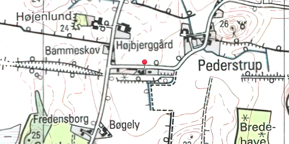 Historisk kort over Krogsbjerg Station Historisk kort over Krogsbjerg Station