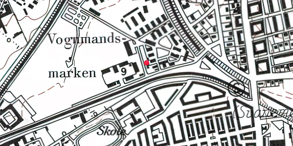Historisk kort over Svanemøllen Teknisk Station Historisk kort over Svanemøllen Teknisk Station