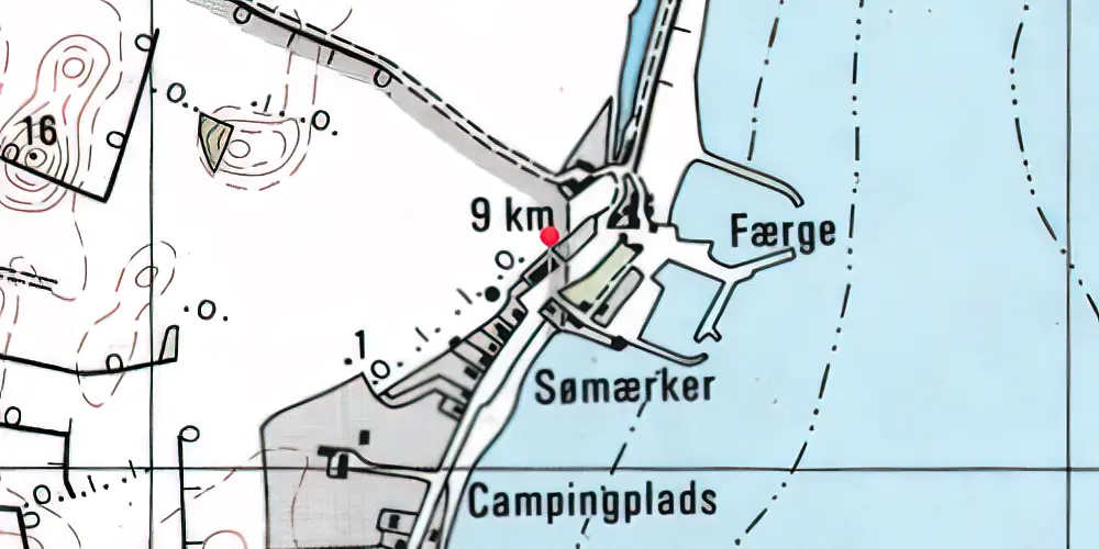 Historisk kort over Spodsbjerg Station Historisk kort over Spodsbjerg Station