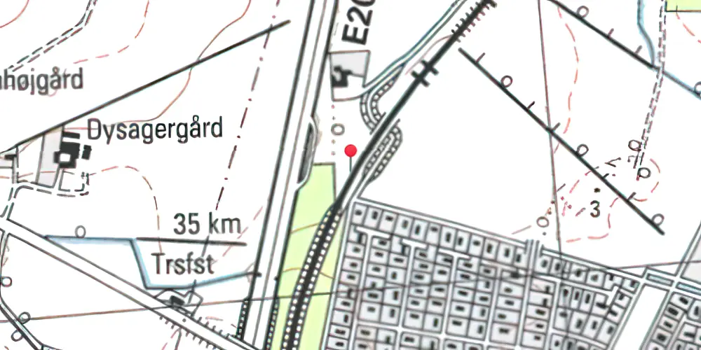 Historisk kort over Køge Nord S-togstrinbræt