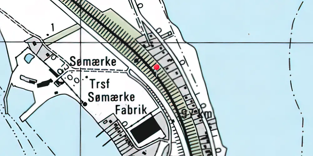 Historisk kort over Masnedø Teknisk Station Historisk kort over Masnedø Teknisk Station