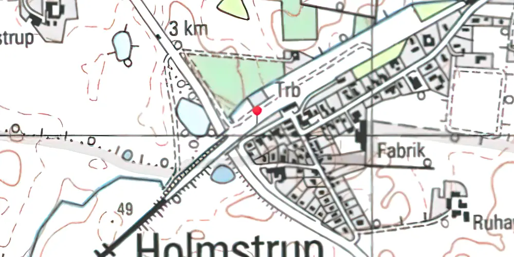 Historisk kort over Holmstrup Trinbræt Historisk kort over Holmstrup Trinbræt