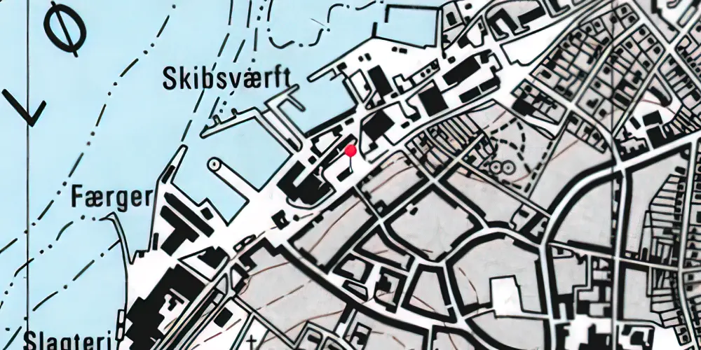 Historisk kort over Rudkøbing Station Historisk kort over Rudkøbing Station