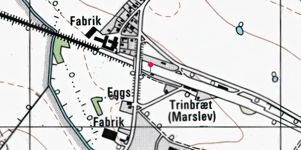 Historisk kort over Marslev Station [1865-1908]