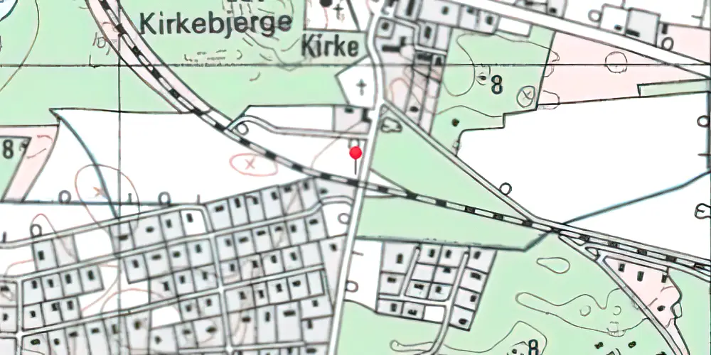 Historisk kort over Houstrupvej Trinbræt Historisk kort over Houstrupvej Trinbræt