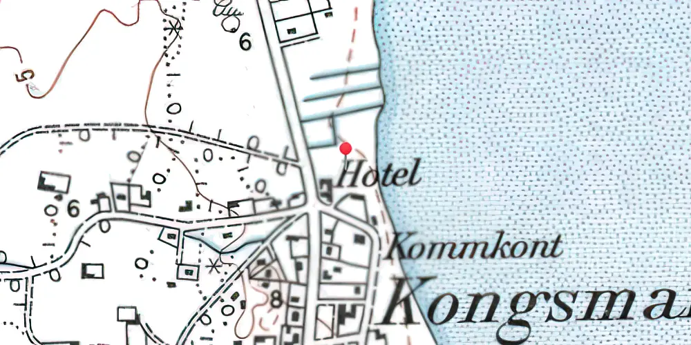 Historisk kort over Kongsmark Færgebro Station Historisk kort over Kongsmark Færgebro Station