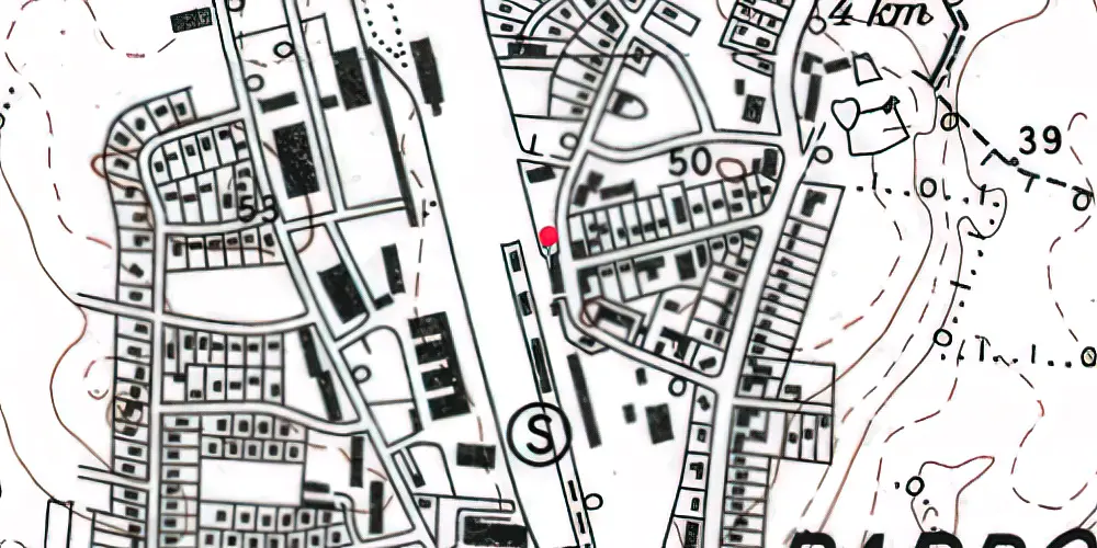 Historisk kort over Padborg Tørsbølbanen Station Historisk kort over Padborg Tørsbølbanen Station