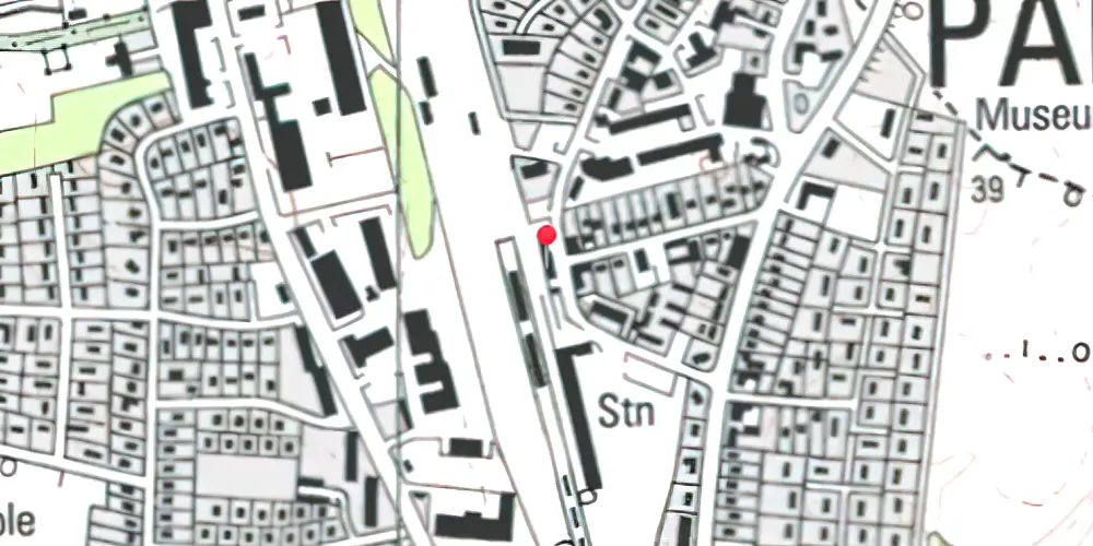 Historisk kort over Padborg Tørsbølbanen Station Historisk kort over Padborg Tørsbølbanen Station