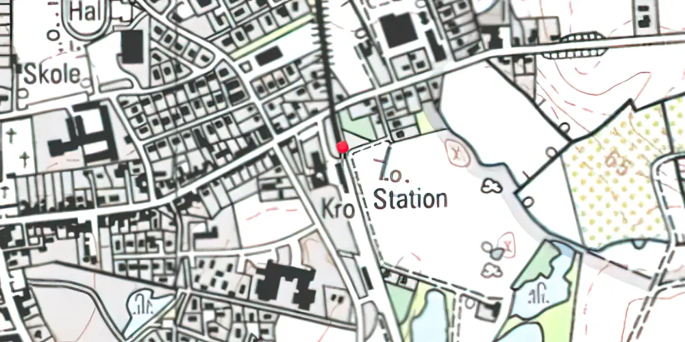 Historisk kort over Stenstrup Station [1876-2004]